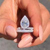 Women's Elegant Copper Ring With Water Drop And Geometric Zirconia Design