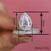 Women's Elegant Copper Ring With Water Drop And Geometric Zirconia Design
