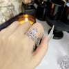 Women's Elegant Crown Ring In Sculpted Copper With Lace Inspired Design And Water Drop Shape Sparkling Exquisite Adjustable Fashion Jewelry