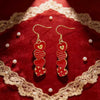 Women's Elegant Electroplated Alloy Heart Pendant Earrings With Stainless Steel Pins And Niche Fashion Style