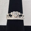 Women's Elegant Exquisite Princess Style Heartshaped Copper Ring With Zirconia