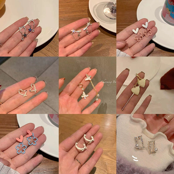 Women's Elegant Fashionable Ear Studs With Pearl Mango Shape Alloy Material Electroplating Treatment And Bow Pattern