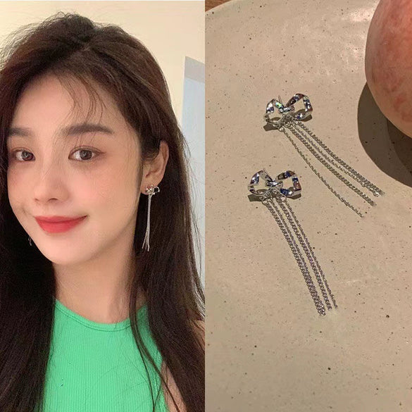 Women's Elegant Fashionable Ear Studs With Pearl Mango Shape Alloy Material Electroplating Treatment And Bow Pattern