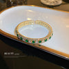 Women's Elegant Geometric Alloy Bracelet With Square Diamond Style Detail Fashion Light Luxury Jewelry