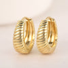 Women's Elegant Geometric Copper Ear Buckle Earrings With Electroplating