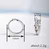 Women's Elegant Geometric Copper Earrings Microinlaid Zirconia