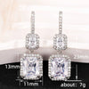 Women's Elegant Geometric Copper Earrings With Zircon