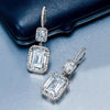 Women's Elegant Geometric Copper Earrings With Zircon