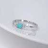 Women's Elegant Geometric Copper Imitation Opal Ring With Zirconia