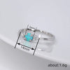 Women's Elegant Geometric Copper Imitation Opal Ring With Zirconia