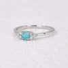Women's Elegant Geometric Copper Imitation Opal Ring With Zirconia