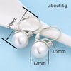 Women's Elegant Geometric Copper Inlaid Zircon Imitation Pearl Earrings