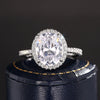 Women's Elegant Geometric Copper Oval Zircon Ring