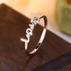 Women's Elegant Geometric Copper Ring With Microinlaid Zirconia