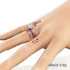 Women's Elegant Geometric Copper Rings With Zirconia Design