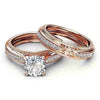 Women's Elegant Geometric Copper Rings With Zirconia Design