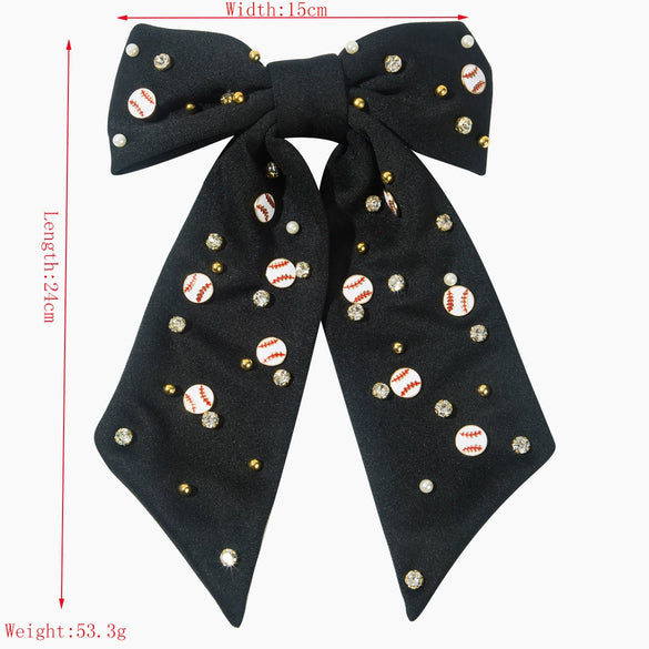Women's Elegant Geometric Fabric Rhinestone Diamond Spring Clip Hair Tie Accessories