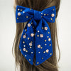 Women's Elegant Geometric Fabric Rhinestone Diamond Spring Clip Hair Tie Accessories