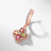 Women's Elegant Geometric Natural Tourmaline Earrings S925 Silver 10K Gold Plated With Diamond Design