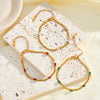 Women's Elegant Geometric Square Zirconia Stainless Steel Bracelet With 18K Gold Vacuum Plating