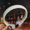 Women's Elegant Handmade Braided Pearl Bow Headband With Diamond Accent Hair Accessory