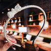 Women's Elegant Handmade Braided Pearl Bow Headband With Diamond Accent Hair Accessory