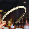 Women's Elegant Handmade Braided Pearl Bow Headband With Diamond Accent Hair Accessory