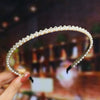 Women's Elegant Handmade Braided Pearl Bow Headband With Diamond Accent Hair Accessory
