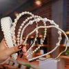 Women's Elegant Handmade Braided Pearl Bow Headband With Diamond Accent Hair Accessory