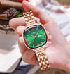 Women's Elegant Light Luxury Alloy Waterproof Luminous Round Dial Watch