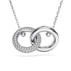 Women's Elegant Minimalist Geometric Circle Necklace In Electroplated Copper With Regular Chain Fresh Sweet Versatile Pendant Jewelry