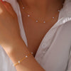 Women's Elegant Round Titanium Steel Electroplated Ochain Necklace Jewelry