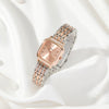 Women's Elegant Simple Alloy Strip Quartz Round Watch Bracelet