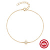 Women's Elegant Simple Daily All Match 925 Sterling Silver Pearl Diamond Spacer Bracelet With Geometric Pattern And Pearl Inlaid