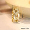 Women's Elegant Square Geometric Inlaid Copper Ring With Zirconia French Old Money Style