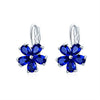 Women's Environmental Copper Flower Heart Ear Clip Earrings With Zircon Accent Irregular Natural Style Red Love Design