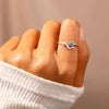 Women's Evil Devil Eye Ring S925 Sterling Silver Geometric Electroplated