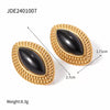 Women's Exaggerated Agate Stainless Steel Geometric Earrings With Electroplating