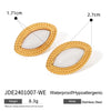 Women's Exaggerated Agate Stainless Steel Geometric Earrings With Electroplating