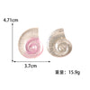 Women's Exaggerated Conch Stud Earrings Electroplated Alloy Oceaninspired Fashion Jewelry With Stainless Steel Ear Posts