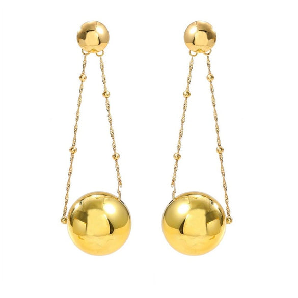 Women's Exaggerated Fashion Acrylic Metal Goldplated Handmade Geometric Earrings