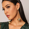 Women's Exaggerated Fashion Acrylic Metal Goldplated Handmade Geometric Earrings