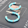 Women's Exaggerated Geometric Antique Style Enamel Glaze Earrings With Electroplated Alloy And Silver Posts