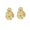 Women's Exaggerated Geometric Metal Sequin Stud Earrings With Electroplated Finish And Elegant Fashion Styling