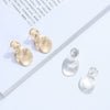 Women's Exaggerated Geometric Metal Stud Earrings Fashionable Statement Jewelry With Versatile Modern Styling
