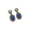 Women's Exaggerated Geometric Resin And Alloy Earrings With Rhinestone Detailing And Electroplated Metallic Finish
