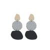 Women's Exaggerated Geometric Soft Pottery Drop Earrings With Silver Ear Posts Statement Fashion Jewelry For Wholesale