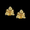 Women's Exaggerated Iron Flower And Leaf Earrings With Electroplated Finish Stylish Statement Jewelry