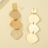 Women's Exaggerated Layered 3D Geometric Metal Earrings With Bold Fashion Statement Design