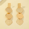 Women's Exaggerated Layered 3D Geometric Metal Earrings With Bold Fashion Statement Design